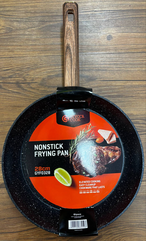 30cm Marble Non Stick Coated Frypan with wooden look soft touch handle
not induction