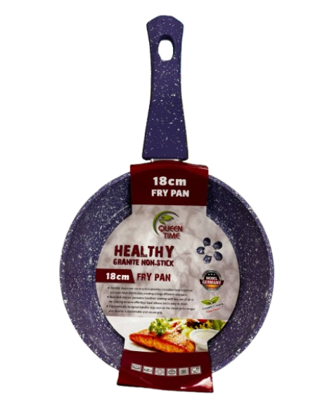 18cm Granite Non Stick Frypan Purple
and white granite look with soft touch handle