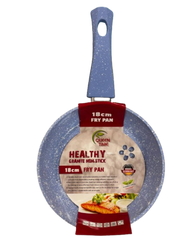 18cm Granite Non Stick Frypan Sky Blue with white granite look
soft touch handle 