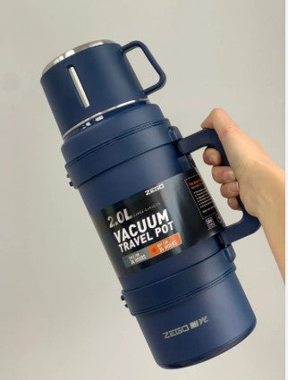 2.0L Vacuum Flask Blue, hot 24 hours cold 24 hours