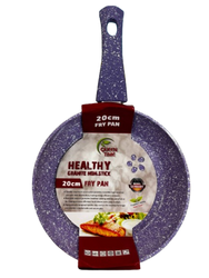 20cm Granite Non-Stick Frypan Purple
Purple with White Granite look
Soft Touch Handle
