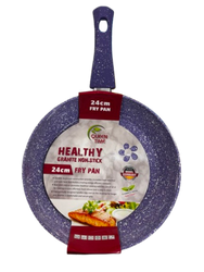 24cm Granite Non-Stick Frypan Purple with white granite speckle look