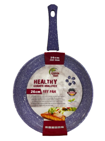 26cm Granite Non Stick Frypan Purple and white granite look
