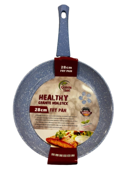 28cm Granite Non-Stick Frypan  Sky Blue with white speckle look