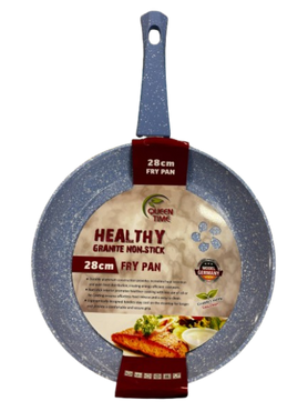 28cm Granite Non-Stick Frypan  Sky Blue with white speckle look