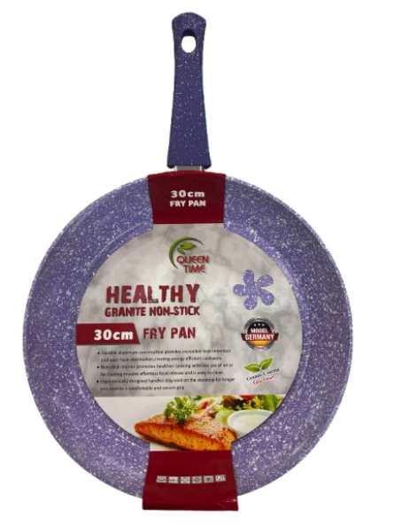30cm Granite Non-Stick Frypan Purple with white speckle