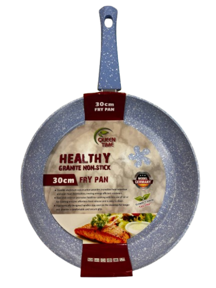 30cm Granite Non-Stick Frypan Sky Blue with white speckle