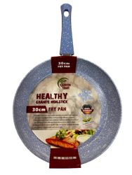 30cm Granite Non-Stick Frypan Sky Blue with white speckle