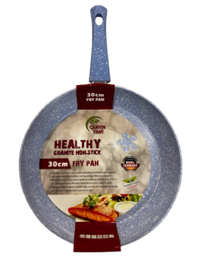 30cm Granite Non-Stick Frypan Sky Blue with white speckle
