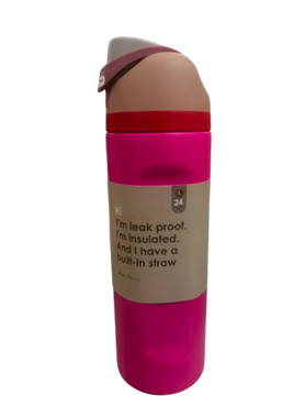 700ml Stainless Steel Water Bottle Pink Leak Proof, Insulated and built in straw