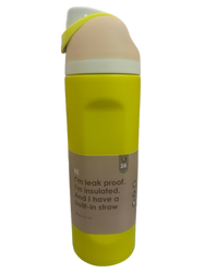 700ml Stainless Steel Water Bottle Yellow Leak Proof, Insulated and built in straw