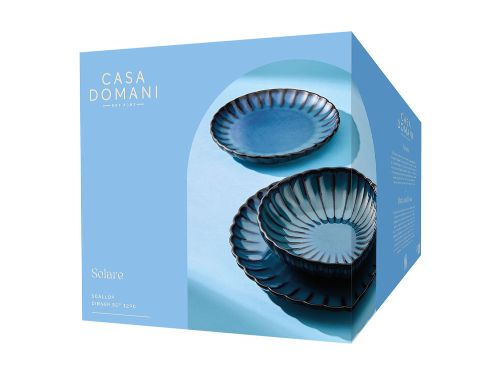 Casa Domani Solare 12 Piece Dinner Set Azure