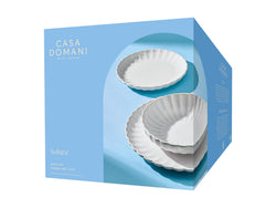 Casa Domani Solare 12 Piece Dinner Set Cream Gift Boxed Dinner set