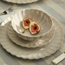 Casa Domani Solare 12 Piece Dinner Set Cream Lifestyle table image 