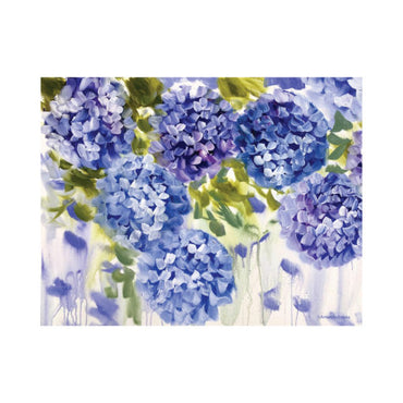 Blue and Purple Hydrangea Flower Cork back placemats