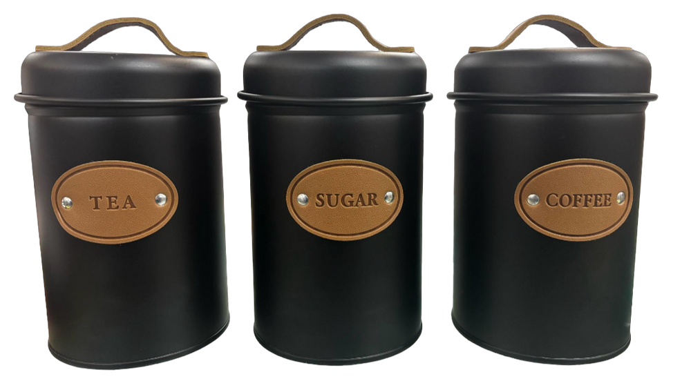 Maison Canisters Set of 3 Black