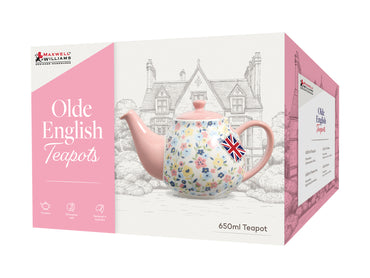 Maxwell Williams Pink Floral 650ml Teapot Gift Box