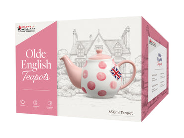 Maxwell Williams Pink Spots 650ml Teapot Gift Box