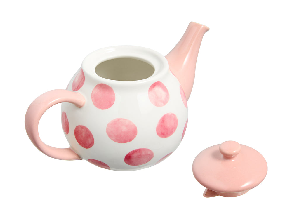 Maxwell Williams Pink Spots 650ml Teapot Lid Off