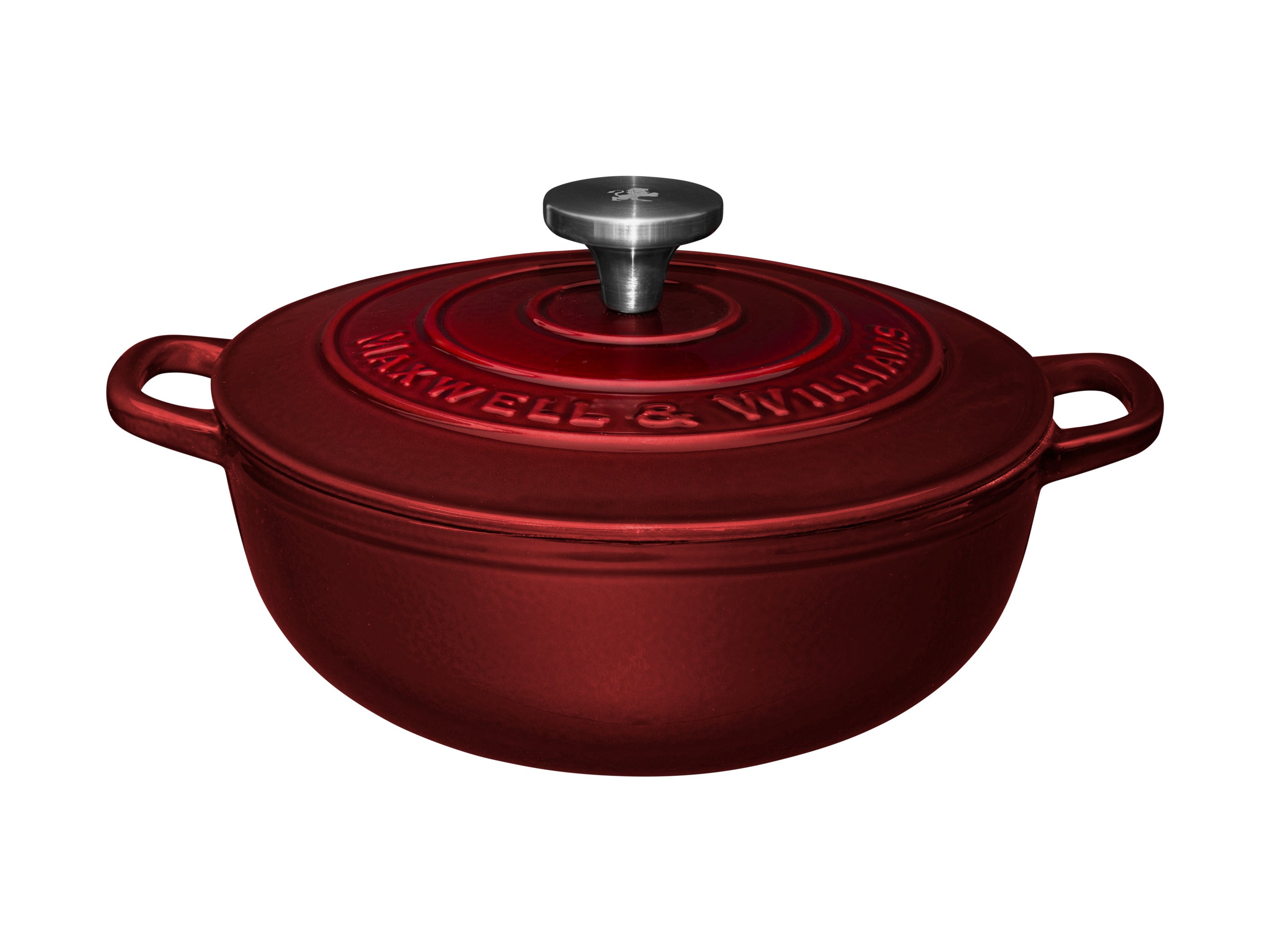 Maxwell and William Cast Iron 24cm Casserole 3.3L Merlot