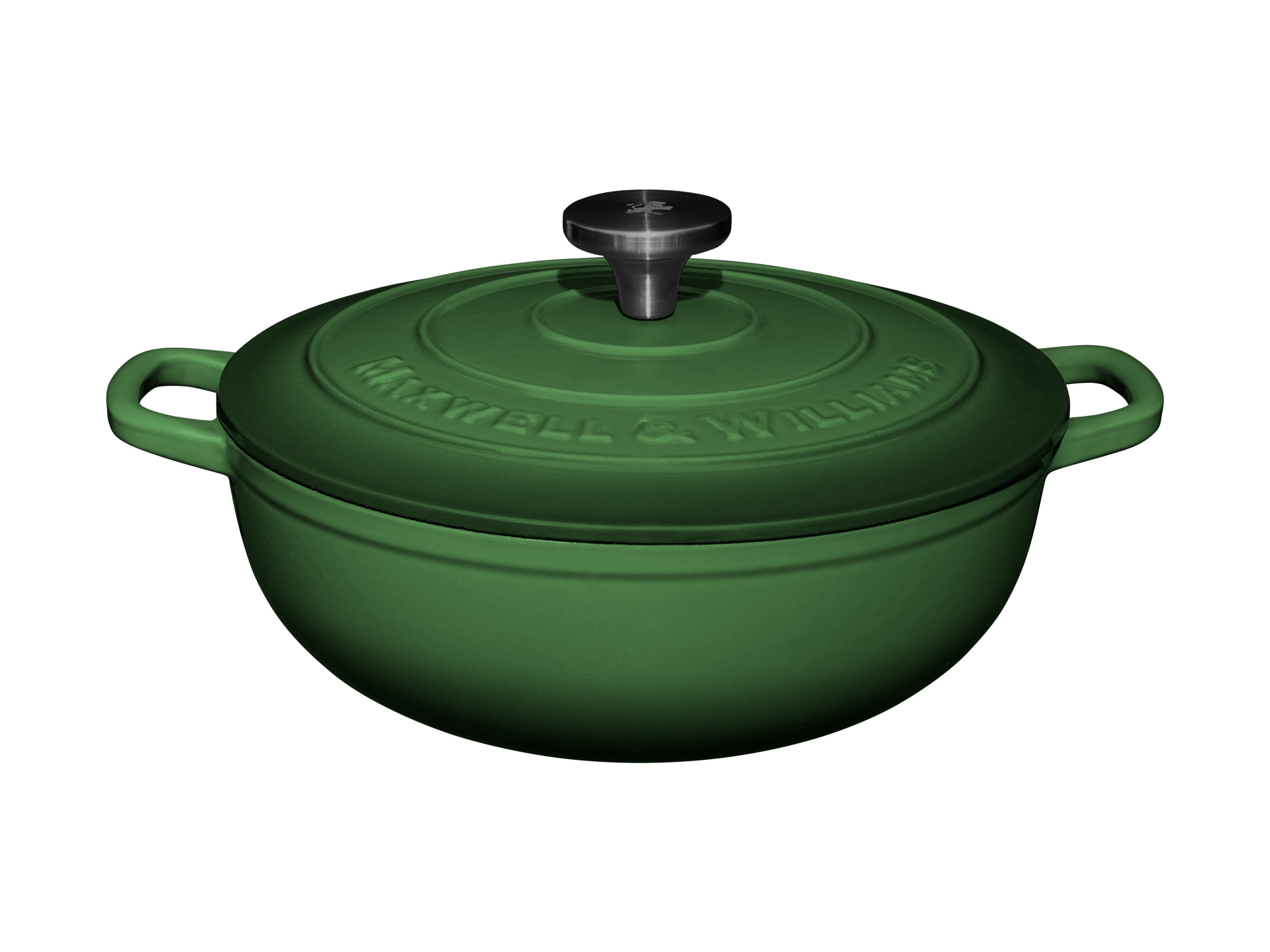 Maxwell and Williams Cast Iron 26cm 4L Casserole English Racing Green