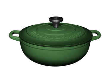 Maxwell and Williams Cast Iron 26cm 4L Casserole English Racing Green