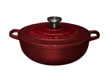 Maxwell and Williams Cast Iron 26cm 4L Casserole Merlot