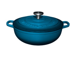 Maxwell and Williams Cast Iron 26cm 4L Casserole Midnight Blue