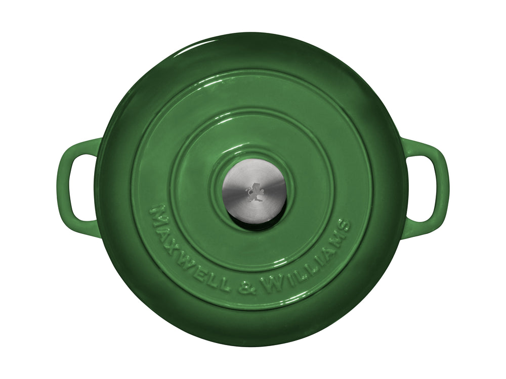 Maxwell and Williams Cast Iron 27cm 3.3L Brasier English Racing Green Lid 
