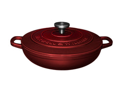 Maxwell and Williams Cast Iron 27cm 3.3L Brasier Merlot Shallow Casserole