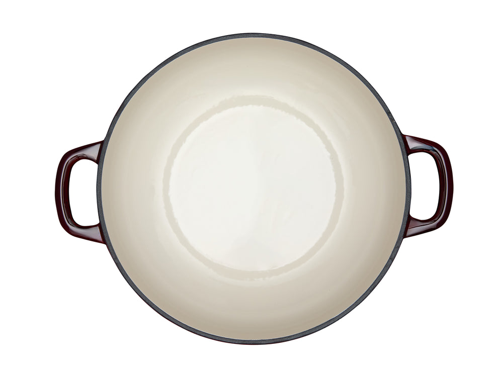 Maxwell and Williams Cast Iron 27cm 3.3L Brasier Merlot Interior