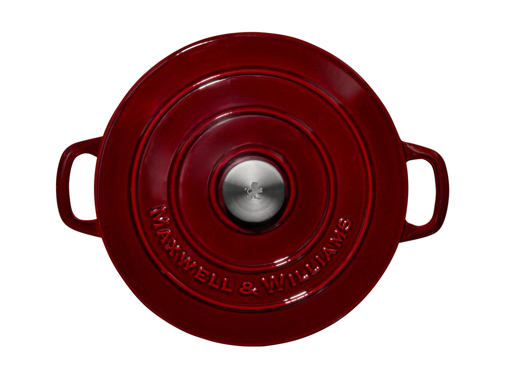 Maxwell and Williams Cast Iron 27cm 3.3L Brasier Merlot Lid