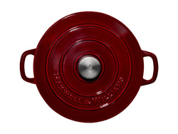 Maxwell and Williams Cast Iron 27cm 3.3L Brasier Merlot Lid