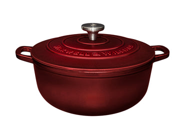Maxwell and Williams Cast Iron 28cm 6.2L Casserole Merlot