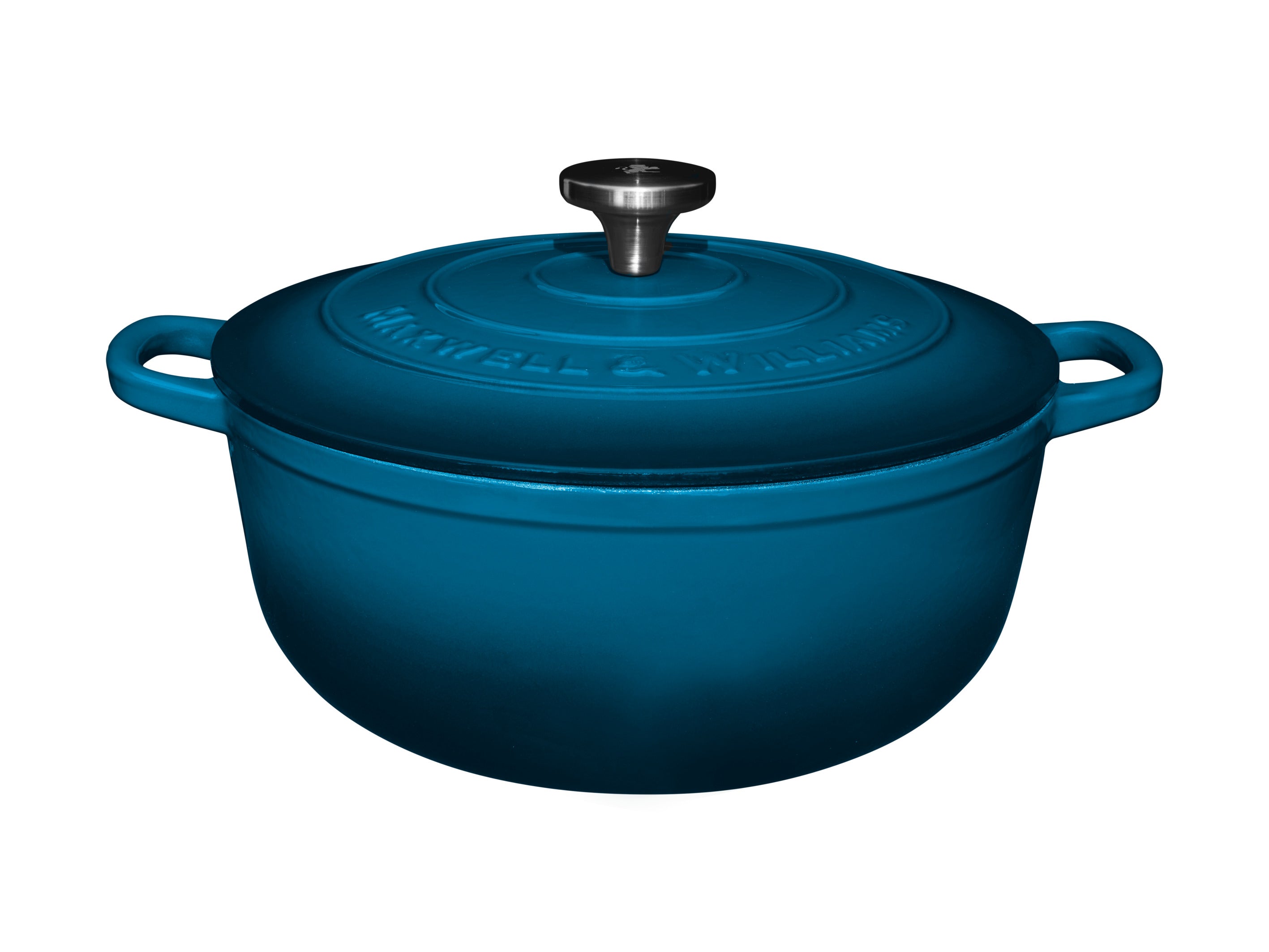 Maxwell and Williams Cast Iron 28cm 6.2L Casserole Midnight Blue