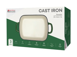 Maxwell and Williams Cast Iron 28cm x 21cm Roaster English Racing Green Gift Box 