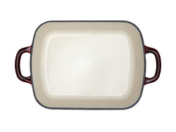 Maxwell and Williams Cast Iron 28cm x 21cm Roaster Merlot Top View 