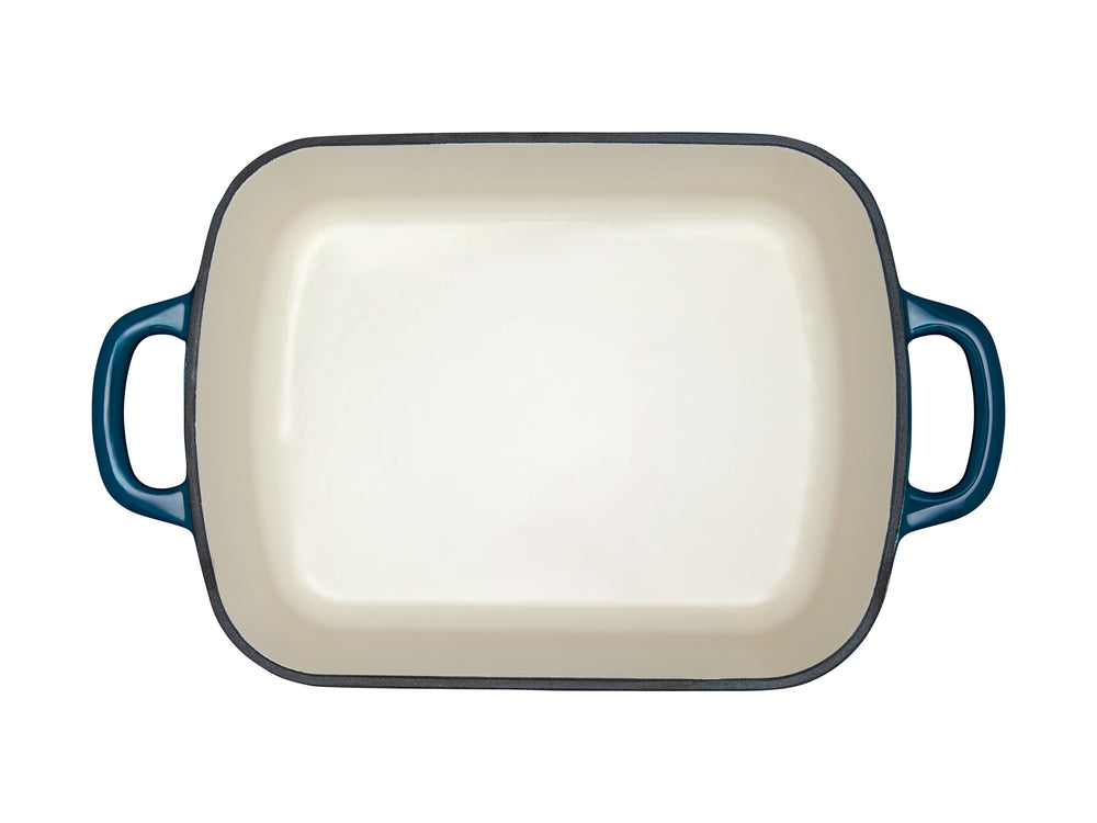 Maxwell and Williams Cast Iron 28cm x 21cm Roaster Midnight Blue Top View 