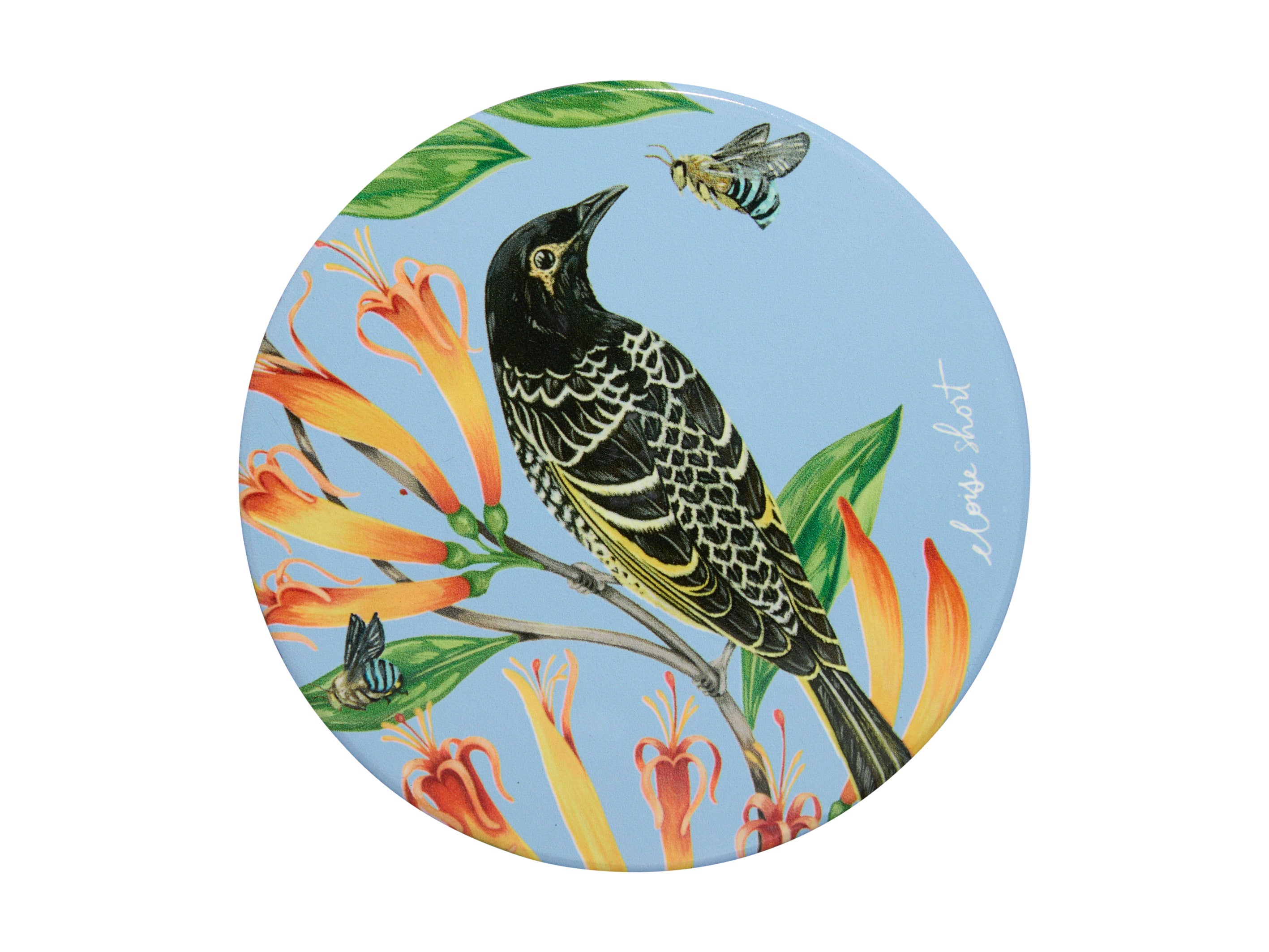 Maxwell and Williams Lyric Ceramic Coaster 10cm Regent Honeyeater Birds
Eloise Short