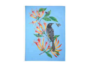 Maxwell and Williams Lyric Tea Towel 50x70cm Regent Honeyeater 100% Cotton 
