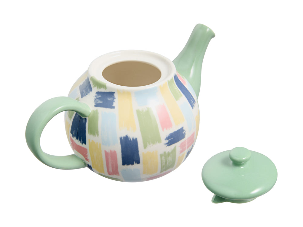 Maxwell and Williams Olde English 1.1L Teapot Brush Strokes Lid Off 