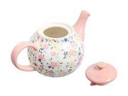 Maxwell and Williams Olde English 1.1L Teapot Pink Floral Lid Off 