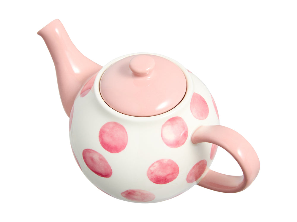 Maxwell and Williams Olde English 1.1L Teapot Pink Spots Handle