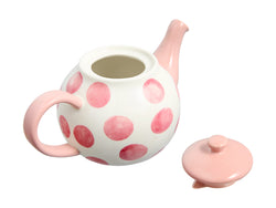 Maxwell and Williams Olde English 1.1L Teapot Pink Spots Lid Off