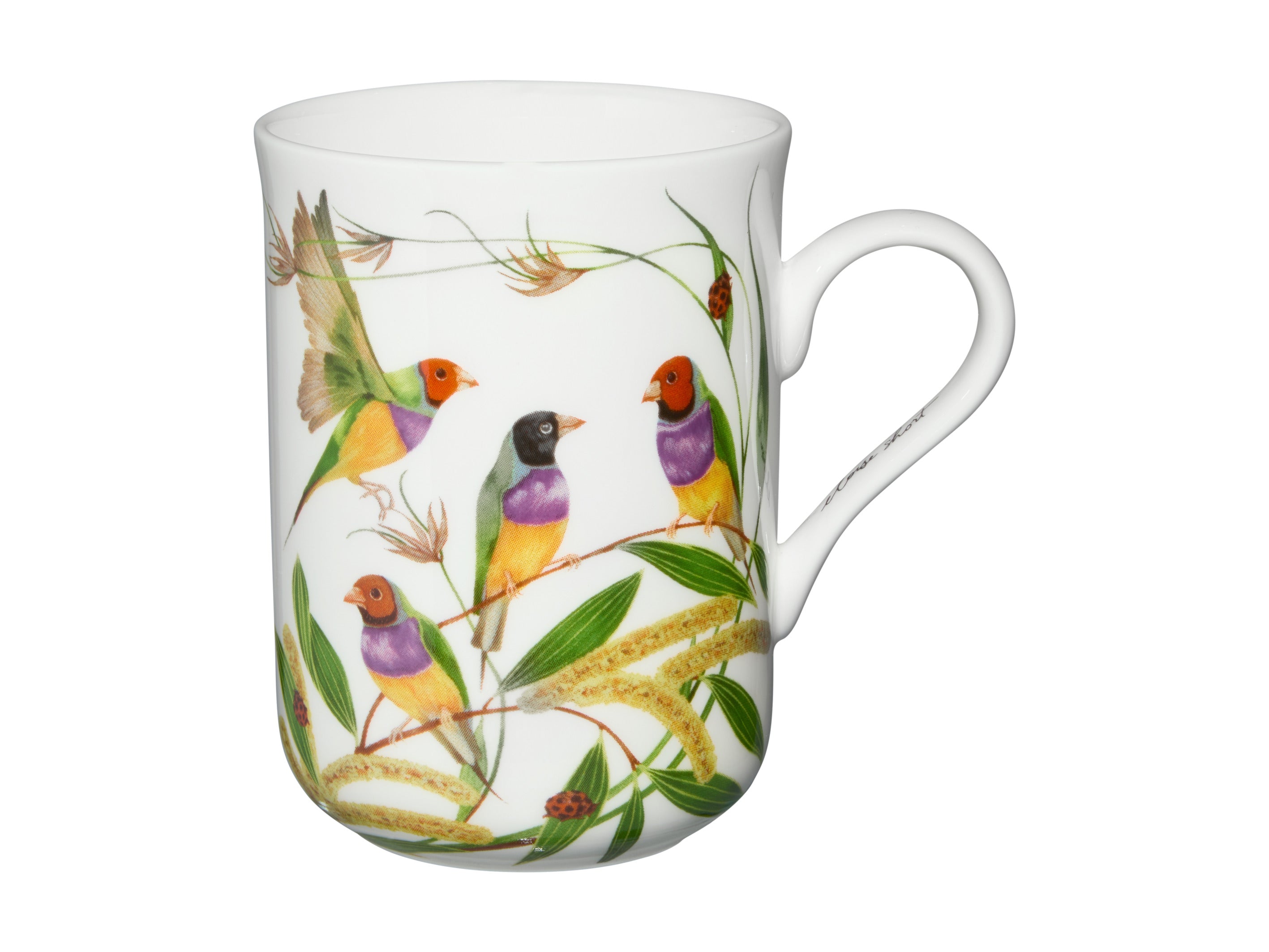 Maxwell and Williams Short Mug 330ml Gouldian Finch Fine Bone China Eloise Short