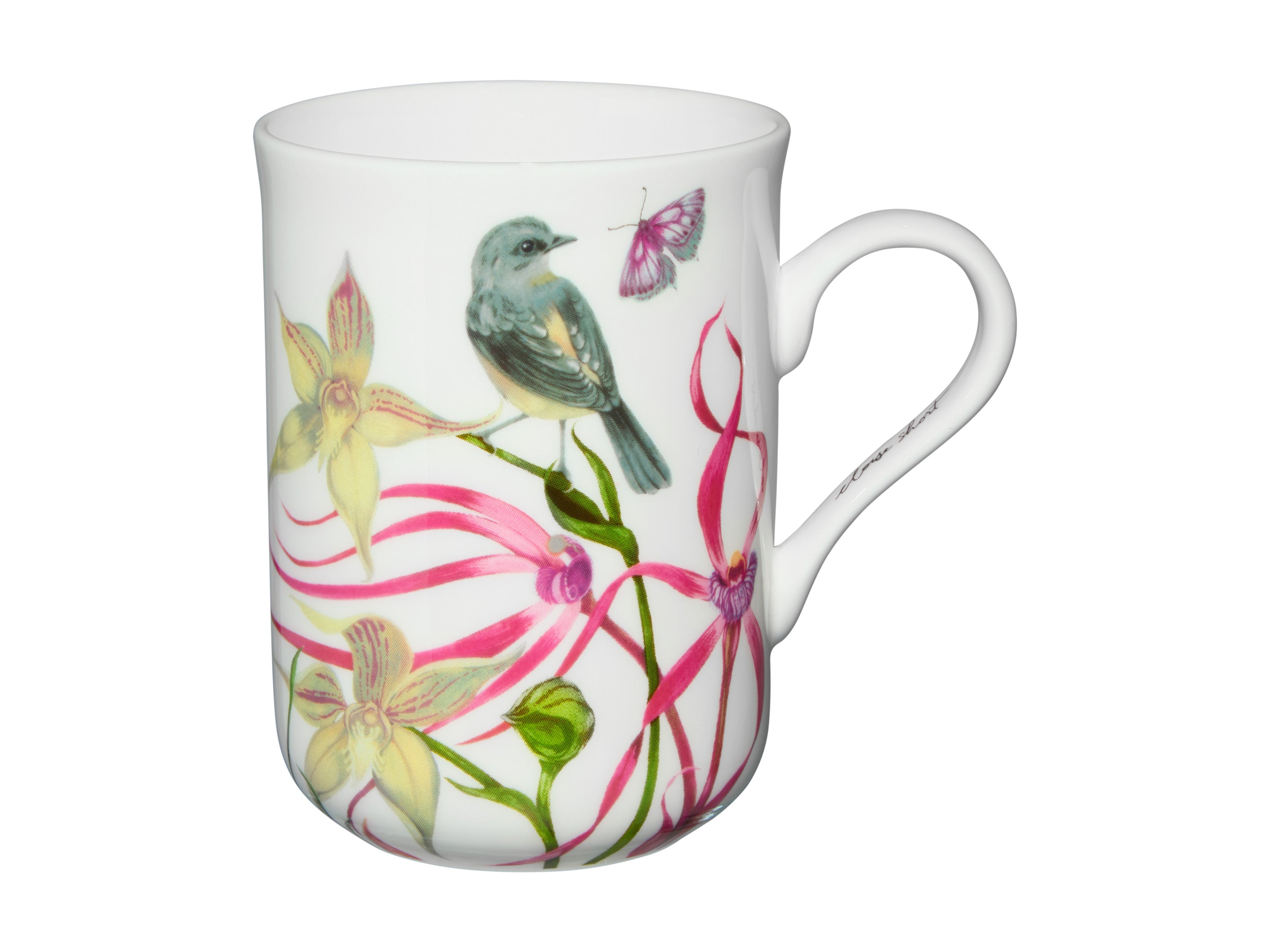 Maxwell and Williams Short Mug 330ml Yellow Robin Eloise Short Fine Bone China  