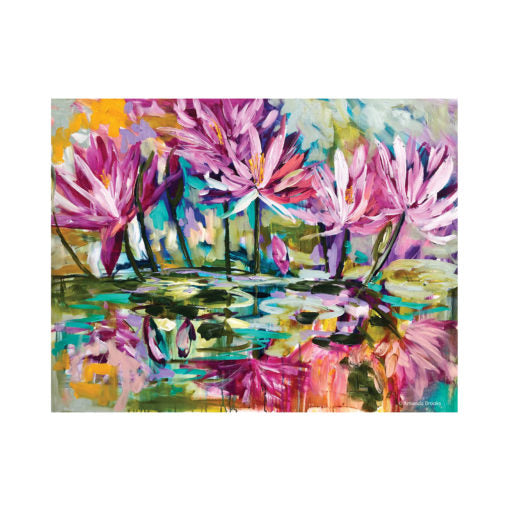 Pink Coloured Water Lilly Placemats Set of 4 