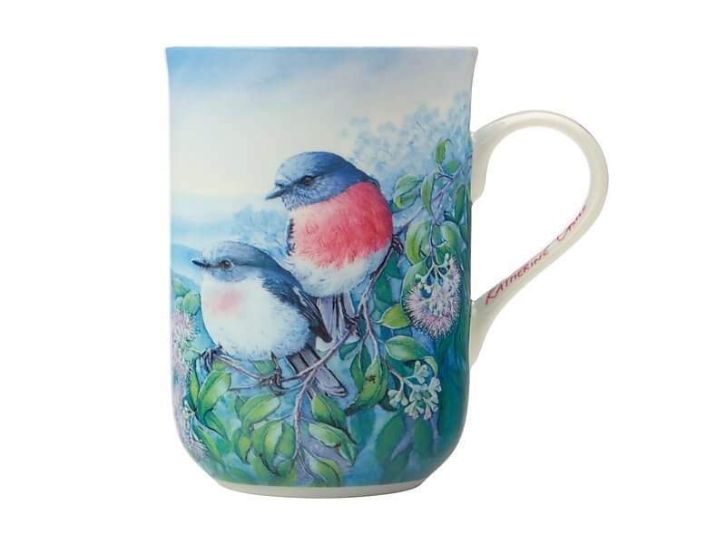 Birds of Australia 10 year Anniversary Mug 300ML Rose Robin
blue and rose birds