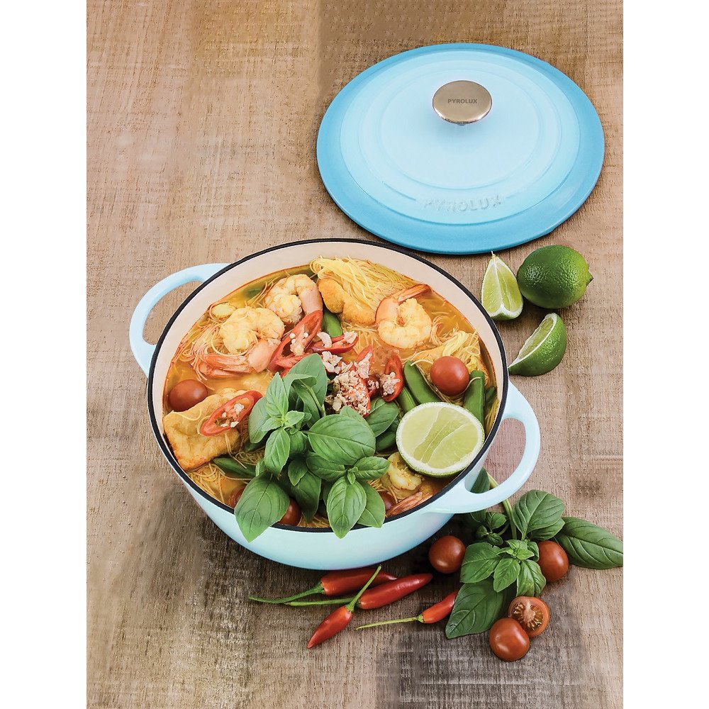 Pyrolux Pyrochef 24cm Casserole Duck Egg Blue Lifestyle image, 