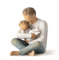 Willow Tree Little One 
seated father holding child in arms 